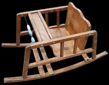 Childs Wooden Rocker Rocking Chair Happy Land Playthings 1950 Beads