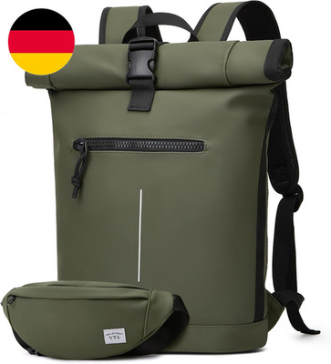 Rolltop Wasserdicht Rucksack Für Damen & Herren,Mit Laptopfach Für 17 Zoll,Groß 