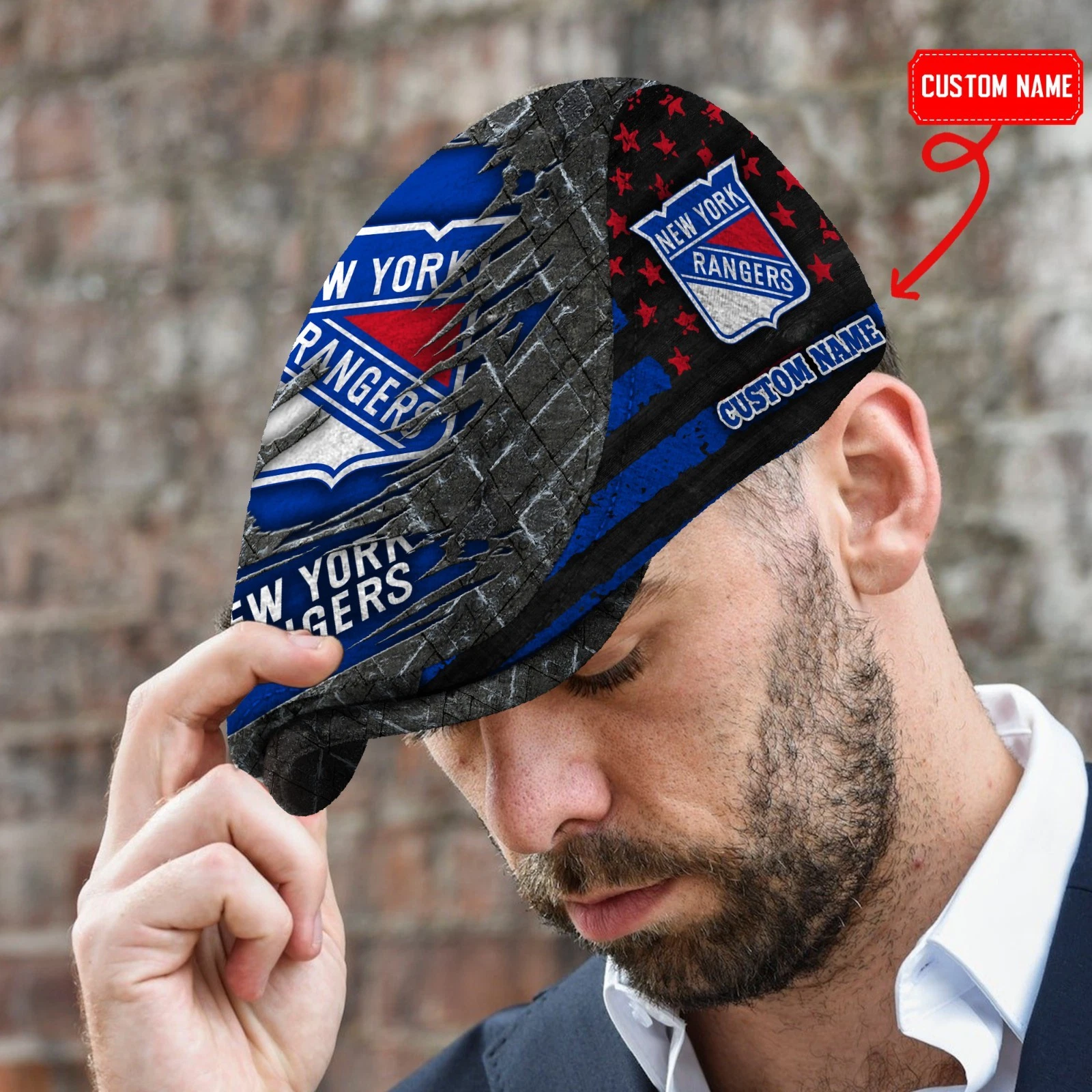 New York Team Rangers Jeff Cap Driving Cap Golf Cap Newsboy Cap Flat Cap