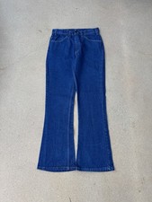 Vintage 80 s Levi s 646 Orange Tab Bellbottom Flare Dark Denim Jeans Size 30x31