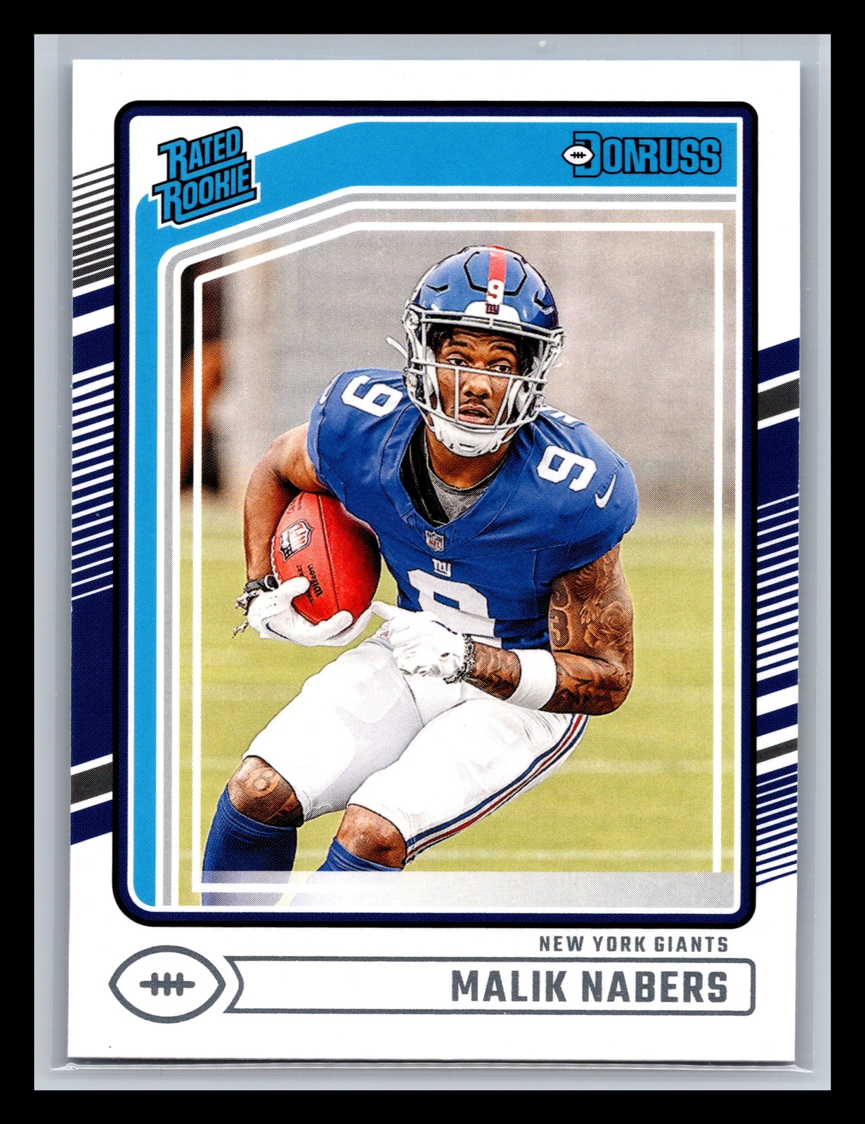 Malik Nabers Rookie New York Giants 2024 Donruss #383 Press Proof Green