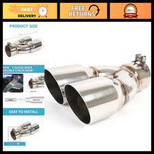 3 Dual Exhaust Tip - 3 Inlet 3.5 Outlet 9.5 Length Stainless Steel Perfo 3 Dual Exhaust Tip - 3 Inlet 3.5 Outlet 9.5 Length Stainless Steel Perfo