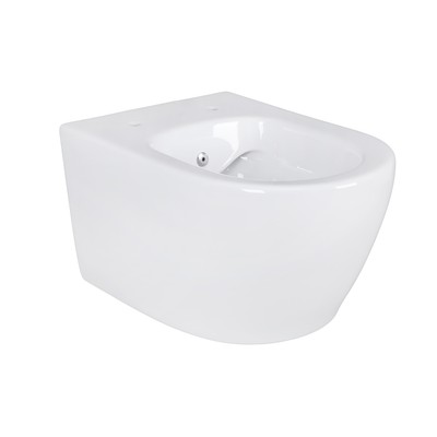 Belvit Spülrandloses Wand Hänge WC mit Taharet/Bidet/Dusch-WC Funktion Weiß