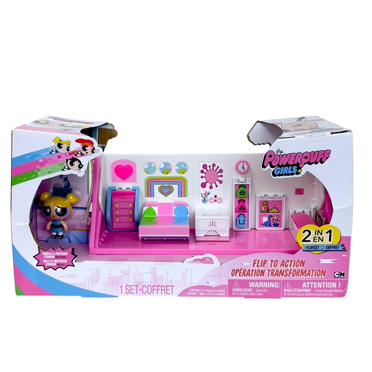 PowerPuff Girls 2 In 1 Flip To Action Lab Playset Bubbles