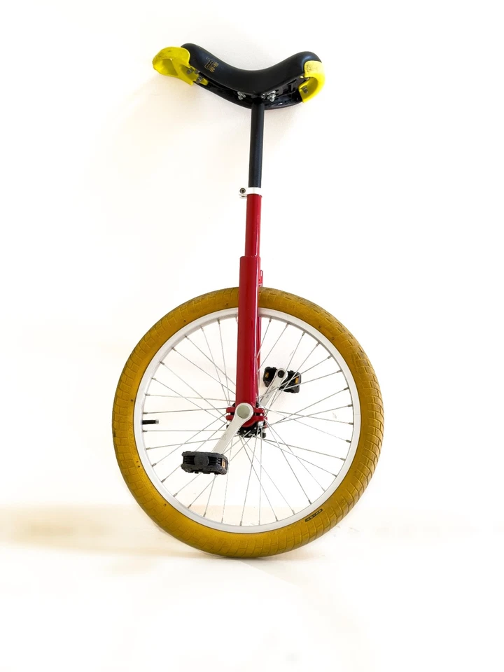 QU-AX Einrad 20" rot, Alufelge Reifen Einrad - gelb