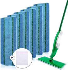 6 Pack Upgraded Refill Pad for Libman Freedom Spray Mop, Washable Microfiber Spr