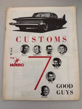 VINTAGE ORIGINAL WABC RADIO NY  CUSTOMS GOOD GUYS PROGRAM BROCHURE 1963  SHOW