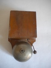 Vintage door bell 1930s french working very heavy wood to restore