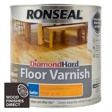 Ronseal Diamond Hard Coloured Floor Varnish Satin 2.5L All Colours  Free P&P