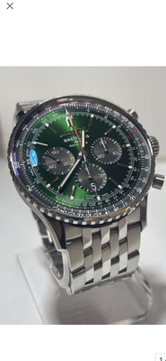 Breitling Navitimer B01 Chronograph 46 Green Dial  AB0137241L1A1 FREE SHIP!!!