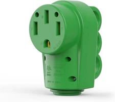 RVGUARD 50 Amp RV Replacement Plug, NEMA 14-50P Female Receptacle, 50F, Green 