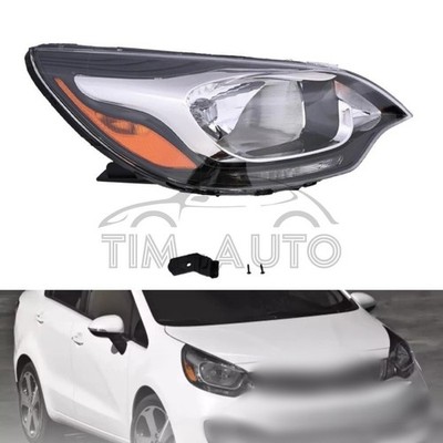 Halogen Right Side Headlight Assembly For 2012-2017 Kia Rio Sedan w/o LED