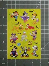 20-PCS DISNEY HALLOWEEN Sticker Sheet Mickey Pluto Goofy Stitch Donald Chip Dale