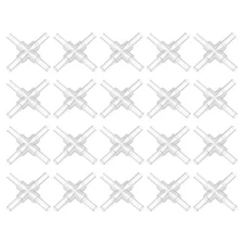 20Pcs Aquarium Valve Connector, L-shaped for 4mm ID Airline Tubing, Clear
