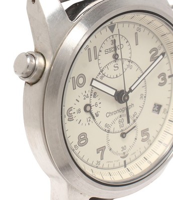 SEIKO SUS Bullhead 7T27-7A40 Date Chronograph Quartz Men's Watch