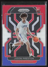2021-22 Panini Prizm #327 Jason Preston Red White and Blue Los Angeles Clippers