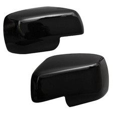 Pair Gloss Black Wing Mirror Cover Cap For Land Rover Discovery 3 Freelander 2