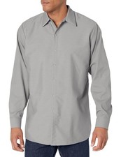 Red Kap Men's Specialized Pocketless Work Shirt, Light Grey, Large