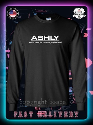 New ASHLY Audio Logo Men's Long Sleeve T-Shirt American issaca Tees