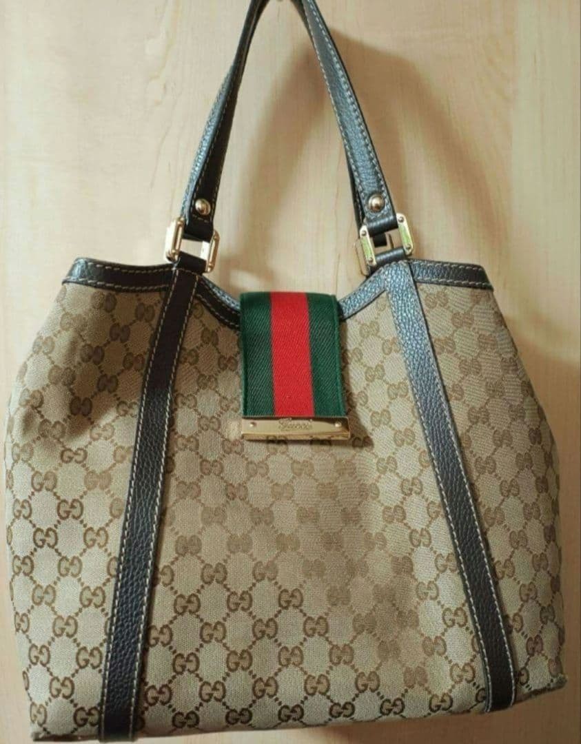 GUCCI GG Canvas Tote Bag Shoulder Bag Authentic Excellent Condition thumbnail 2