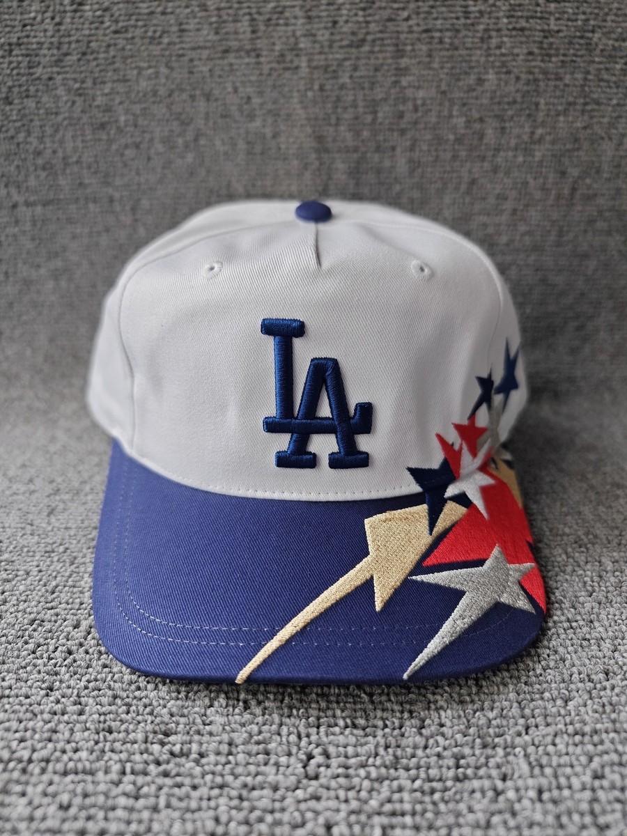 Mitchell & Ness LA Dodgers Shooting Stars White Blue Snapback Hat 100% Cotton