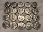 20 Kennedy 1968 D Half Dollars 40% Silver Very Good Condition # 20