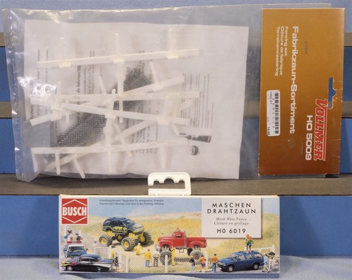 Kits de valla de eslabones de cadena HO Vollmer 5009 y Busch 6019 - Nuevos | Zustand: New