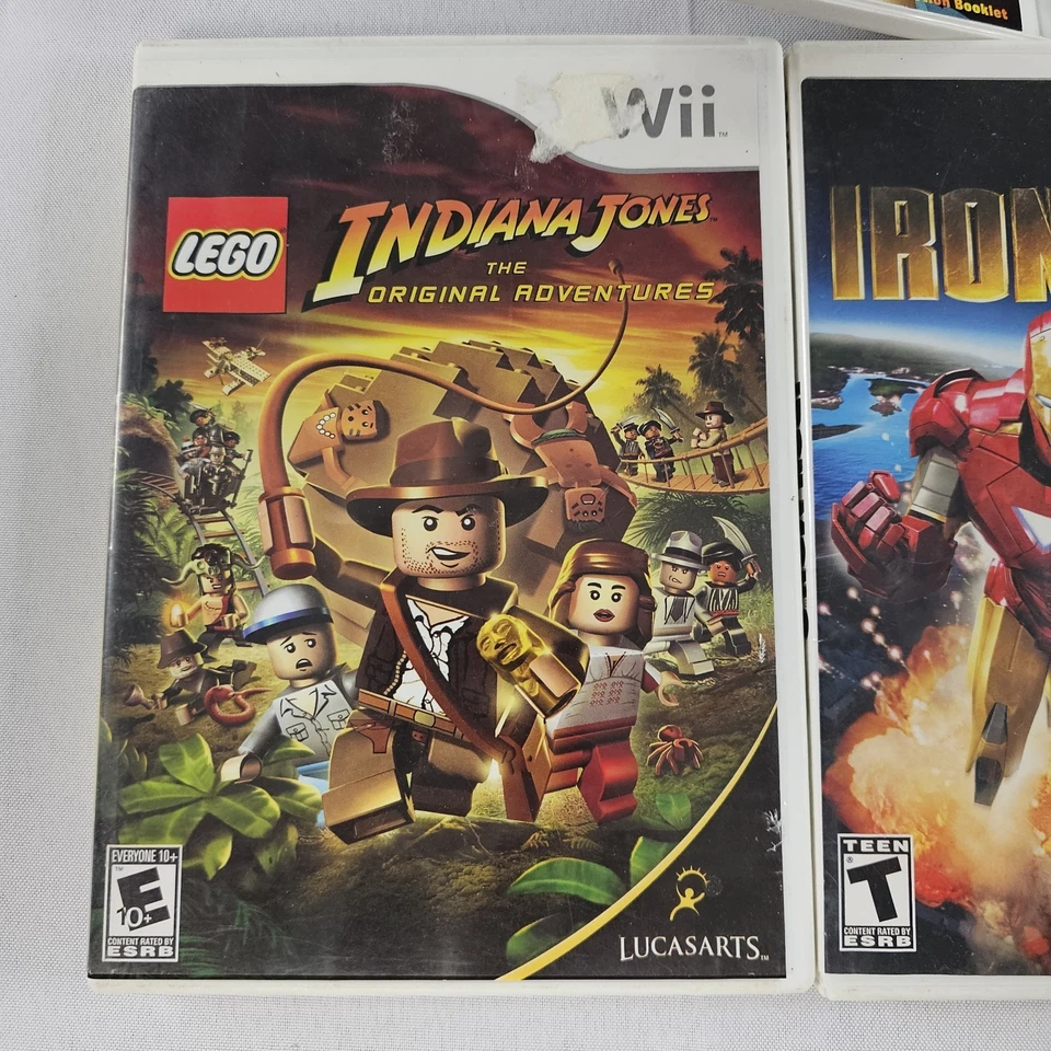Lot Of 4 Wii Games Lego Batman & Indiana Jones, Iron Man, & Fantastic 4 READ⬇ - Image 3 of 4