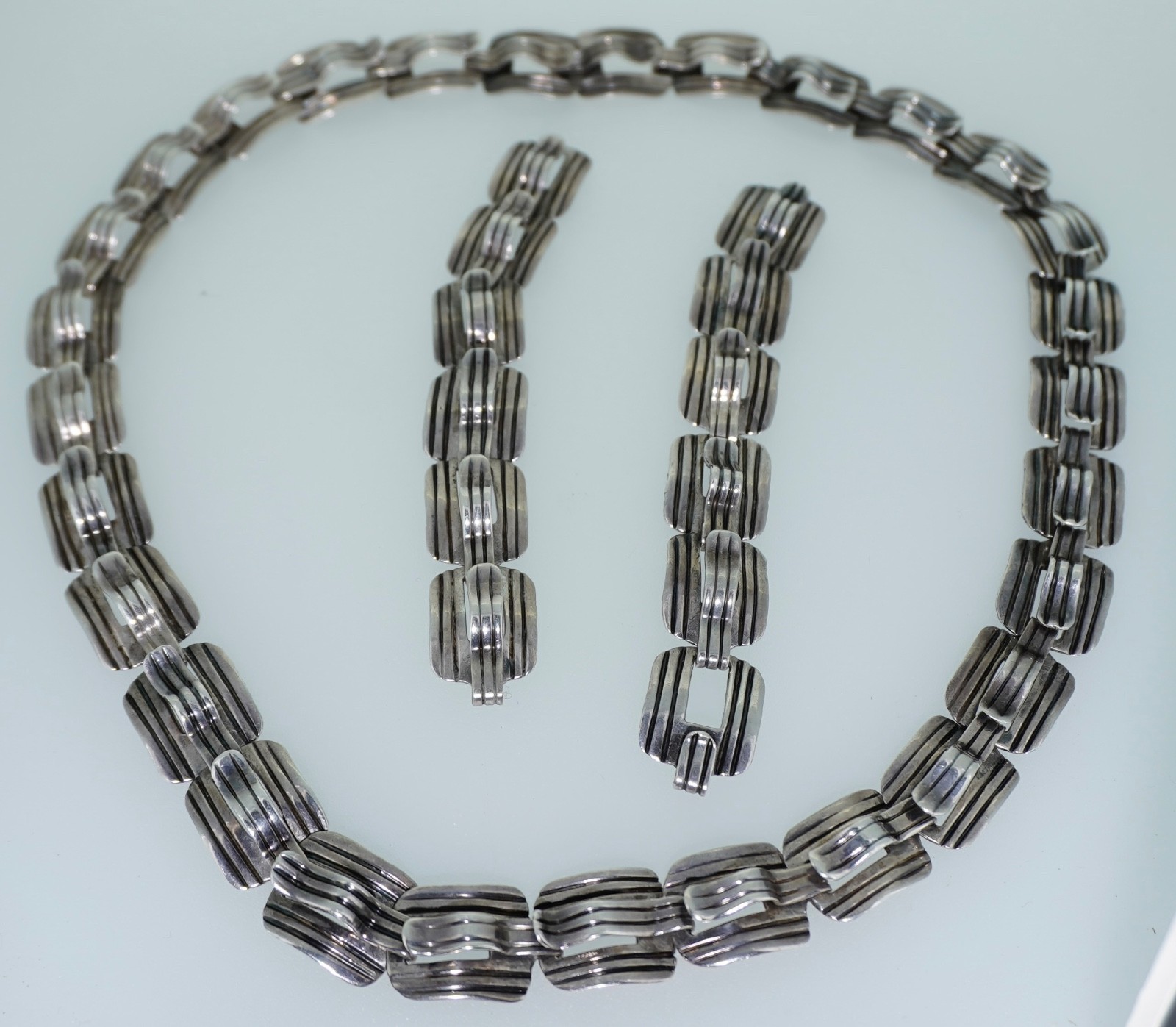 Mexican Sterling Silver Interchangeable Link Brac… - image 1