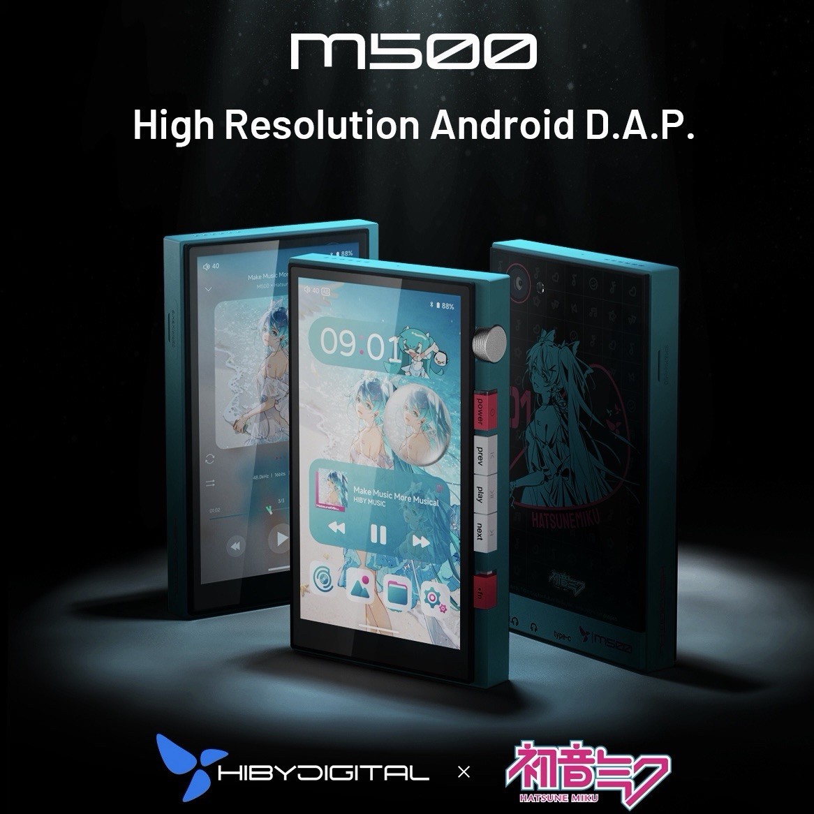 HiBy Hatsune Miku M500 Wifi Digital Audio Player Andriod DAP New