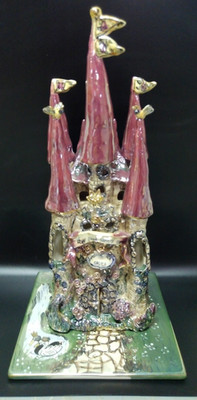 Blue Sky Clayworks Rambling Rose Castle Heather Goldminc 2000 with Base Vintage