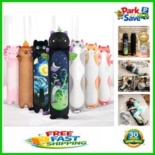 Super Soft Black Cat Body Pillow - Giant 50cm to 135cm Plush Gift for Kids