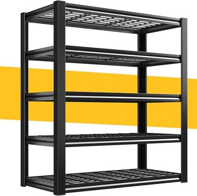 REIBII Garage Shelving 3200LBS, 5-Tier Storage Shelves, Adjustable Industrial Me