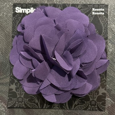 2 1/2 Inch Polyester Rossette Flowers Plum Simplicity 2013