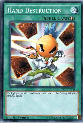 Hand Destruction SR02-EN030 YuGiOh Structure Deck: Rise of the True Dragons card
