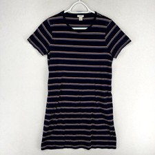 J. Crew Navy Striped T-Shirt Dress Womens Size S