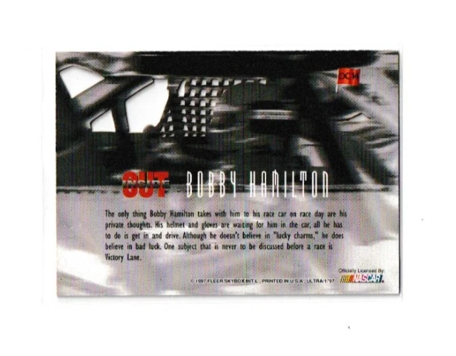 1997 Ultra - Bobby Hamilton #DC14 Inside Out - Petty Enterprises - Image 2 of 3