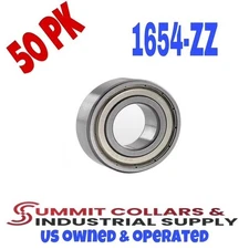 1654-ZZ Ball Bearing 2.5in x 1.25in x 0.625in ZZ 2Z Free Shipping NEW (50PK)