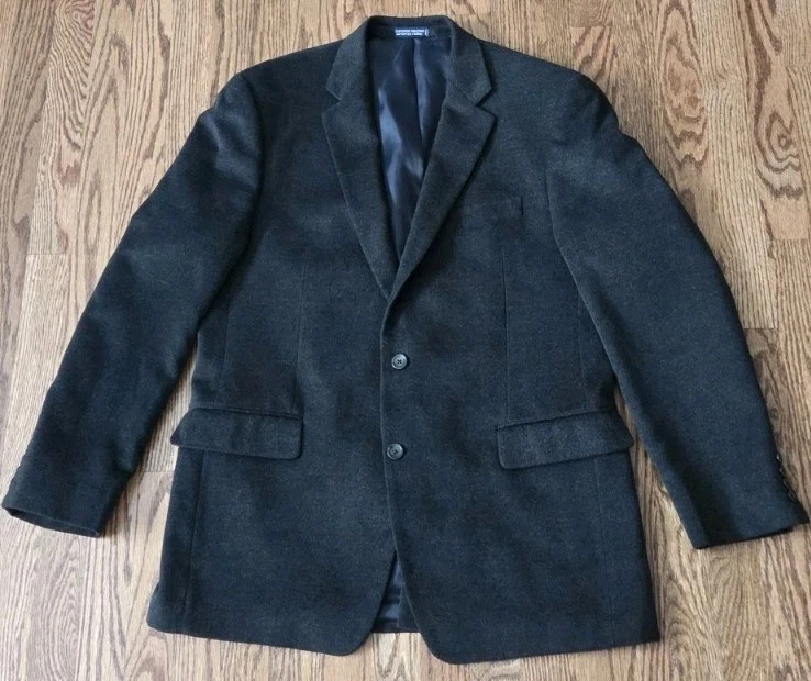 Blazer/chaqueta de abrigo deportivo gris cachemir Nautica para hombre, 42R - gris oscuro Foto 4 de 4