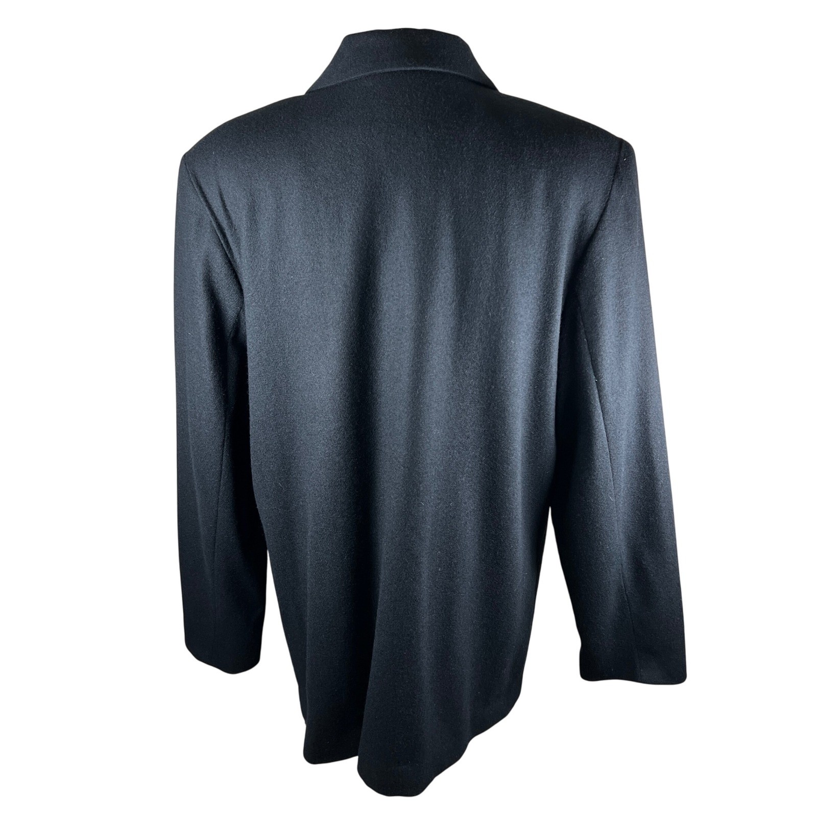 VTG Sag Harbor Black Wool Blazer Jacket Women Plus Size 14 Classic Timeless image 2