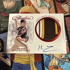 2025 Flawless Kash Mayfield Draft Patch Auto Ruby /20