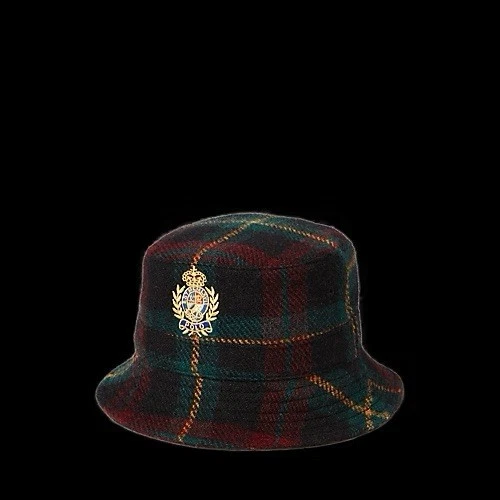 Polo Ralph Lauren Crest Donegal Tweed Bucket Hat Wool And Alpaca Hair Medium - Image 4 of 4