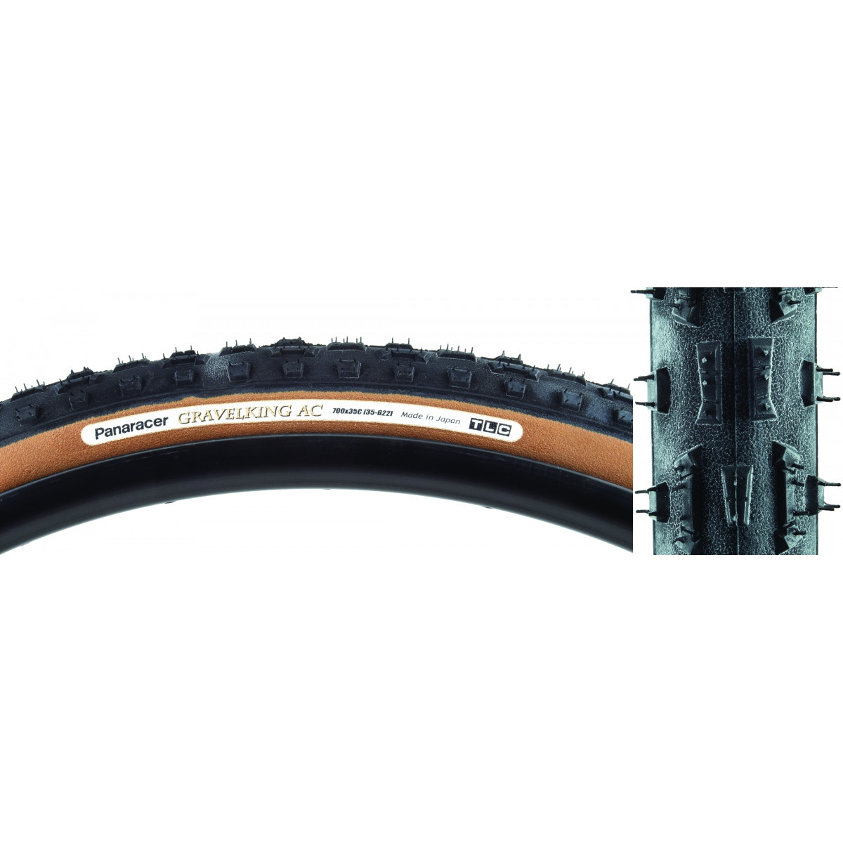 Шина Panaracer GravelKing All Conditions 700 x 35 Бескамерная складная Черная/коричневая