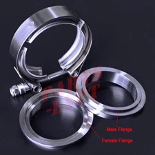 3 Inch V Band Clamp Kit Male Female Flange Stainless Steel SS Turbo Exhaust 3"