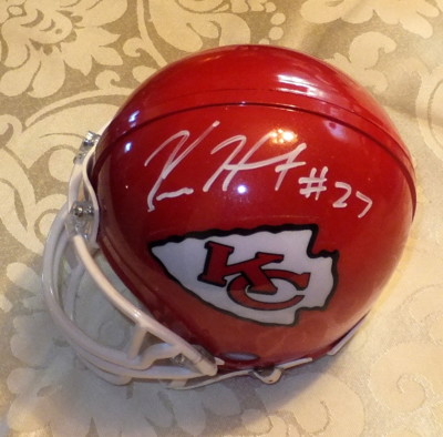 KAREEM HUNT Chiefs Autographed Mini 