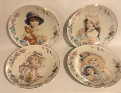 Dear To My Heart Plate Hamilton Collection Set 4 JIMMY DACY CATHY ADDIE 1990