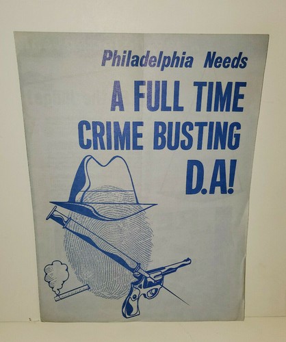 VINTAGE F EMMETT FITZPATRICK DIST ATTY KLENK PHILADELPHIA CAMPAIGN BROCHURE 1973