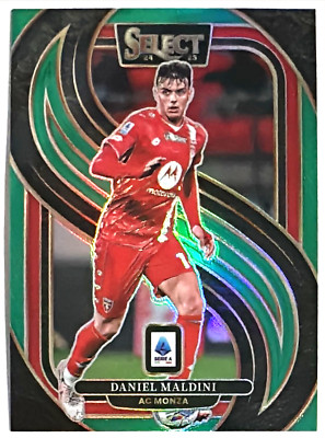 2024-25 Select Serie A Daniel Maldini Green Prizm /5 Monza Atalanta Lazio Italy