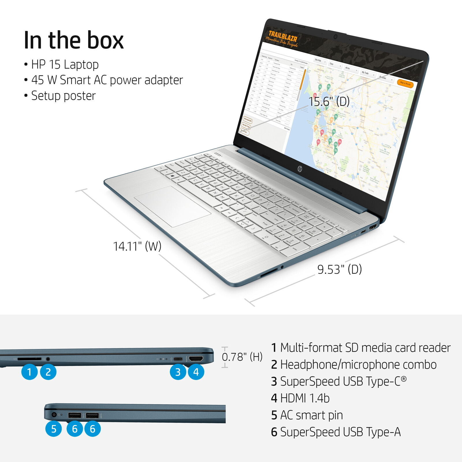 New HP Laptop 15.6