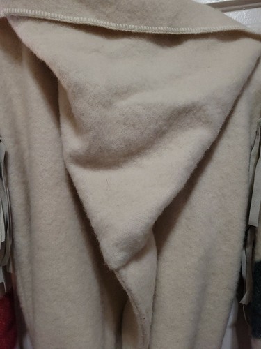 VINTAGE WA KAINA BY PIG WOOL COAT LEATHER TRIM MADE USA FRONTIER OF AMERICA SZ M - Picture 8 of 11